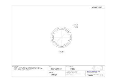 Technical drawing of Beefy Single Cone Tapered Roller Bearing Inner Ring L623149 for Radial and Axial Load, front view.