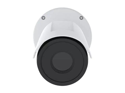 Hella Crisp Network Camera For Remote Surveillance With Motion Detection And Wired Connection Featuring F1.0 Aperture And 800X600 Resolution view from front with black lens and white casing.