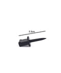 Close-up of 10 Piece Archery Target Nail Set Black Plastic Pins 5.3 cm Durable Archery Accessory, single pin with measurement