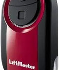 Universal Garage Door Opener Keychain Remote 2 Pack Fits LiftMaster 374UT And Most Openers, red and black remote angle view