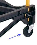 Set Of 2 Heavy Duty 3 Inch Swivel Caster Wheels For Convertible Hand Truck Junior replacement shown installed