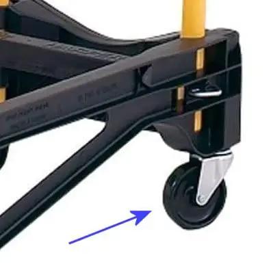 Set Of 2 Heavy Duty 3 Inch Swivel Caster Wheels For Convertible Hand Truck Junior replacement shown installed