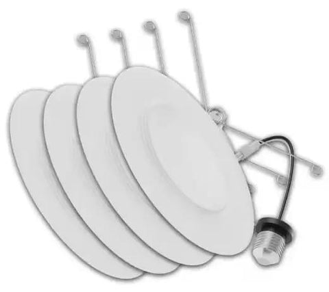 Game Changer For Your Ceiling: 4 Pack Integrated Led Recessed Light Trim Fits 5 And 6 Inch Cans, Dimmable 760 Lumens 3000K Soft White, Energy Star Certified, Shatter Resistant, No Sweat Install
