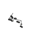 Six Light Black Track Lighting Kit With Adjustable LED Heads And GU10 Sockets Modern Matte Black Ceiling Fixture angled view