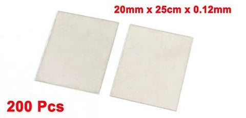 Two Mica Insulator Sheets 20mm X 25mm X 0.12mm High Temperature Insulation For Microwave Magnetron Repair Water And Oil Splash Resistant