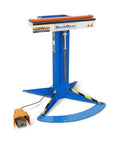 24 Inch Industrial Magnetic Pan And Box Heavy Duty Sheet Metal Brake with Electro Magnetic Clamping, shown in blue and orange.