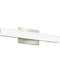 24 Inch LED Vanity Light With 3000K Warm White, Fresh Contemporary Cylinder Bathroom Wall Fixture, Brushed Nickel Finish