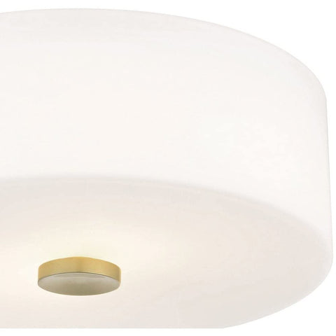 Sophie 2 Light Flush Mount Ceiling Light In Polished Nickel Finish Dope Sleek Modern Indoor Lighting Fixture, detailed bottom view