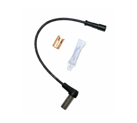 Two Pack ABS Wheel Speed Sensor 12 Inch 90 Degree Replacement For OEM 65187 300083 800573 801544 Fits Many Vehicles And Reduces Wheel Lockup And Stopping Distance Improves Stability And Handling, cable and connector view