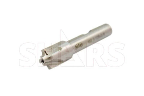 Shars HSS corner-rounding end mill, silver metal, close-up view