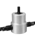 Double Headed Sheet Metal Nibbler Cutter For Drills 360 Degree Adjustable shown in metal drill attachment form