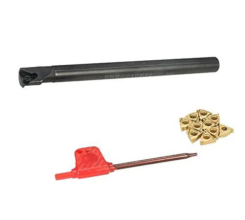 Internal Lathe Threading Boring Bar Holder Kit For CNC Turning With SNR0010K11 And 10 Pcs 11IR A60 Inserts T8 Wrench