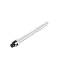 Three Eighths Inch Drive Flex Handle Breaker Bar Ten Inch Rotating Head Chrome Vanadium Alloy Steel Nickel Chrome Plated Tool