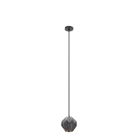 Pendant Light With Geometric Diamond Shade In Matte Black Industrial Vintage Style Retro Farmhouse Ceiling Hanging Light