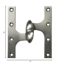Solid Brass Olive Knuckle Door Hinge 6-Inch By 5-Inch Built Tough For Doors Hand Of Door Required With Wood Screws 12 X 1-1/4 Inch Included