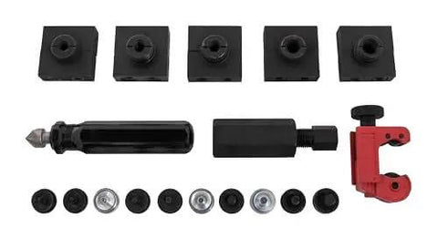 165 Master Inline Flaring Kit For Brake Lines With Double And Single Flares Pro Grade Brake Flaring Tools Set For Automotive DIY laid out