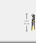 GrooveLock Pliers Set With V Jaw, 2 Piece, Fast Adjust Lower Jaws, Non Slip ProTouch Grips, Anti Pinch, 12-inch size shown.