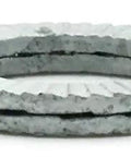 Heavy Hitters Wedge Lock Washers 5/8 Inch Pair Pre Assembled Glued Built Solid Alloy Steel Self Locking Hardware Cracks Down Tight For Grade 8 Bolts Rust Shielded Silver Pack Of 100 stacked view showing silver coated steel washers.