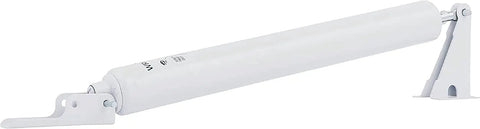 Standard Duty Pneumatic Screen And Storm Door Closer With Adjustable Closing Speed Quiet Operation Easy Installation For Out Swing Doors In White Finish