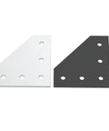 Black and white 90 Degree Corner Joint Board Plate With 5 Holes Aluminum Profile Connection Strip Angle Bracket For 2020 Series Aluminum