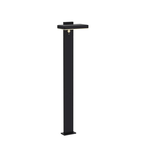 Solar Landscape Path Lights Outdoor Motion Sensor Garden LED Light Aluminum Waterproof in black with modern design