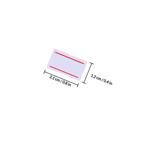 4000 Pcs Small Pricing Labels On Rolls, Blank Price Tags For Retail Pricing Machines, dimensions showing label size