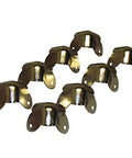 Set of 8 Three Leg Cabinet Corner Bracket Nickel Finish for Strong Furniture Reinforcement, 1.5 Inch Square, 18 Gauge Steel