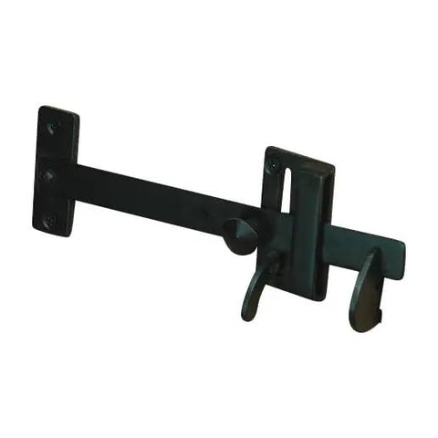 Heavy Duty Rectangular Gate Thumb Latch With Dead Simple Two Way Throw Rock Solid Steel Construction, black powder coat finish.