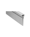 Close-up of a 350 Series Satin Anodized Concealed Leaf Continuous Door Hinge, 120 inch, heavy duty for doors up to 600 lbs.