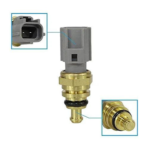 DOICOO coolant temperature sensor with gray 2-pin connector and brass sensor body