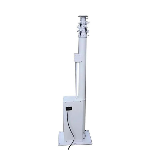 Pro Grade Electric Hydraulic Telescopic Mast Knock Out Fast Lifting Performance Robust Carbon Fiber And Aluminum Magnesium Alloy Retractable Lighting Boom Durable Flange Mounting For Home To Job Site Environments 8 To 12 Meter