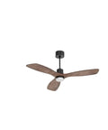 52 Inch Ceiling Fan With Lights And Remote Walnut Wood Blades 3 Blade Indoor Outdoor Fan featuring walnut blades and LED light