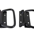 Set of 2 Chest Handles in Black Finish for Cabinets and Furniture, 4.17 Inch Wide by 3.00 Inch High, 4 Mounting Holes
