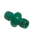 24-Pack Quick Fix Double Male Hose Pipe Fittings Green Plastic 12Mm 1/2-Inch Garden Hose Connector showing a green coupler fitting.