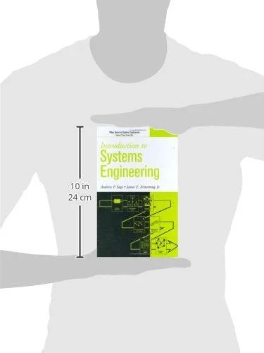 Amazon book: Introduction to Systems Engineering; lime-green and white cover, held by a person (front view).