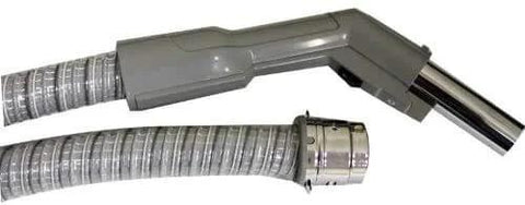 Replacement Vacuum Hose With Pistol Grip And Rocker Switch For Super J Style Hoses, Metal End Fitting, Grey