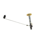 Swing Arm Fuel Level Sender With Adjustable 73 Ohms To 10 Ohms Range, 5 To 27 Inch Tank Depth, 5 Hole Mount Pattern, Durable Steel And Plastic Build, Includes Gasket Kit And Install Guide, Ride Ready For Cars And Trucks. swing arm sender with black float and 5-hole flange