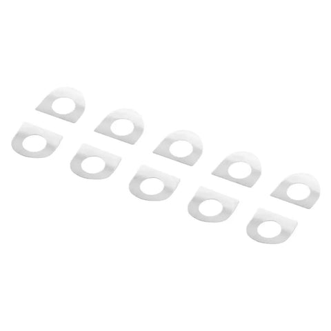 10 Piece Foot Peg Mount Kit for Touring Sportster Softail and FL Models, Replacement Pins, Floorboards, Footrest Pads, and Spring Washers, Easy Bolt On Upgrade for Your Bike, white spring washers