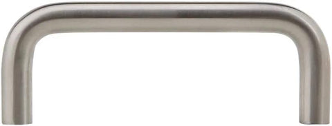 Ultra Minimal Solid Wire Cabinet Pulls Satin Nickel For Cupboard And Drawer Handles 3 Inch Center To Center 3.3 Inch Length front view
