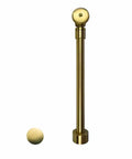 Slick Matte Black Push To Seal Bath Waste And Overflow Cover With Tight Sealing Pop Up Drain Valve For Hassle Free Plumbing Setup And Zero Drip Odor Elimination in gold finish.