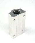 SCS13LUU 13mm Linear Slide Unit Includes Ball Bearings For Dead Smooth Cnc Operation And Rock Solid Stability With A High Quality Bushing Block Ready To Drop In, close-up view.