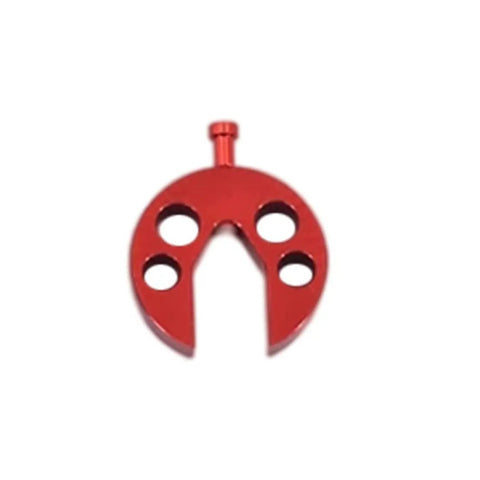 Red RC Helicopter Swashplate Leveler Cross Plate Corrector Tool For 450 500 550 600 700 Series, top view of precise leveling aid.