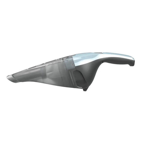 Side view of a Cordless Handheld Vacuum Cleaner For Home And Car With Crevice Attachment, Lightweight Bagless Cleaner, Translucent Dirt Bowl