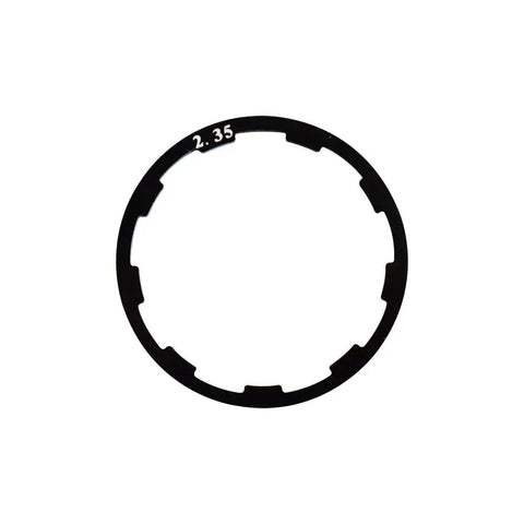 Aluminum Bike Hub And Bottom Bracket Spacers Set Seven Size Mix For MTB And Road Bikes 1mm 1.5mm 1.85mm 2mm 2.18mm 2.35mm 2.5mm Easy Install Flywheel Axle Shims To Stop Slop And Rust, 2.35mm spacer