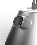 Detail shot of the spout on the Pure Titanium Electric Kettle Hella Portable Travel Companion Kickin Fast Boil Technology.