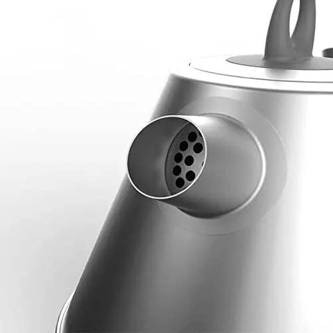 Detail shot of the spout on the Pure Titanium Electric Kettle Hella Portable Travel Companion Kickin Fast Boil Technology.
