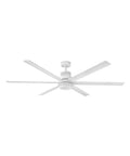 Level Up Your Indoor Space With This Dope 72 Inch Industrial Ceiling Fan Featuring Matte White Steel Build And Six Airflow Blades Paired With Integrated Light Kit Powered By Ultra Quiet Dc Motor That Truly Slaps, showcasing sleek matte white design.