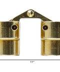 Hidden Mortise Mount Invisible Hinges, 1 In Leaf Height, Satin Brass Zinc Finish, Four Hole Pattern, Five By Three Quarters Screws, 1 Pair, For One Half To Three Quarters Inch Thick Wood Boxes, Jewelry Boxes, Humidors, Fully Mortised So They Vanish When viewed from side
