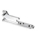 Center Hinge Assembly OEM AEH74556318 for appliance door replacement, silver metal part in side view, ensures proper fit and smooth operation