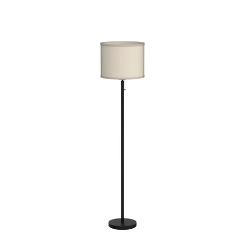 58 Inch Floor Lamp Standing Bright Light With Beige Lampshade And Easy On Off Foot Pedal Simple Pole Style For Living Room Corners Kid Friendly 6Lb Stable Base Great For Bedroom Or Office Decor Bulbs Not Included.